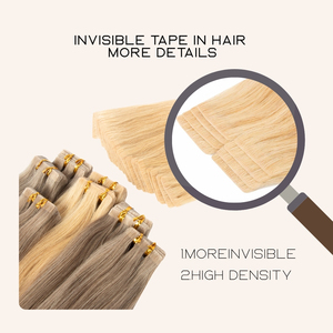 Extension per Capelli con Nastro Invisibile da Salone, Capelli Umani a Doppio Spessore, Extension con Nastro Iniettabile Senza Cuciture - Product Image 4
