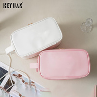 Sac à cosmétiques bohème avec logo personnalisé vente en gros de trousse de maquillage élégante pour mariage nuptiale et douche pochette de voyage à fermeture éclair en cuir végan
