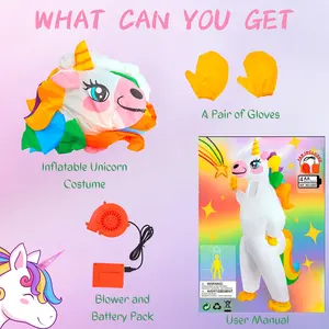 Cosplay Party Costume Halloween Inflatable Costume Unicorn Inflatable Suit Blow Up Costume For Adult