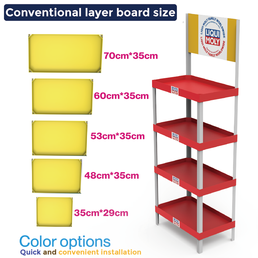 Beviis Custom Plastic Display Racks for Motor Oil Pvc Stand Display Plastic Shelf for Retail Store Shop — view 2