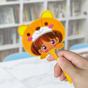 Creative Cartoon Fan Pen Animal Girl Design Plastic Ballpoint Pen For School Office Use - Product Image 3