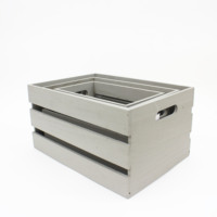 Produits promotionnels rectangle forme boîte en bois massif panier de rangement en bois fruits panier de stockage pot de fleurs