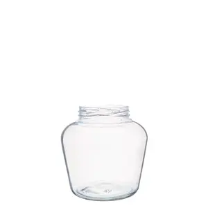 6oz 8oz 9oz 500ml 300ml Clear Straight Sided Glass Jar With Silver Gold Screw Jam Jar