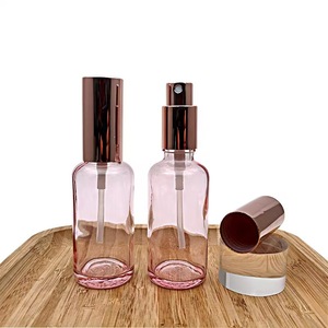 Flacon compte-gouttes rond en verre rose mat/givré pour huiles essentielles, 30 ml/100 ml, pour cosmétiques et perruques - Product Image 6