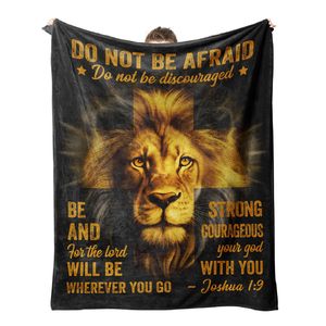 Couverture en flanelle motif lion, couverture de sieste légère et respirante pour le voyage et le camping, impression personnalisée OEM ODM - Product Image 1