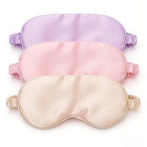 Masque <span class=keywords><strong>de</strong></span> sommeil en soie personnalisé avec logo, occultation totale, doux <span class=keywords><strong>et</strong></span> confortable, cadeau promotionnel pour voyages, événements professionnels, faible MOQ - Product Image 1