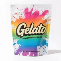 Sachet Doypack transparent de qualité alimentaire, imprimé en héliogravure, étanche à l'humidité, avec fenêtre et fermeture Ziplock, pour le stockage au réfrigérateur de chewing-gum, lait et aliments en conserve