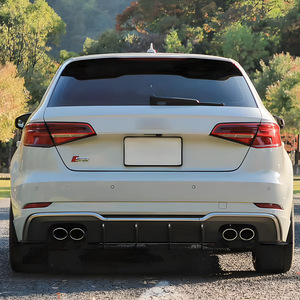 Audi S3 8V Hatchback Rear Diffuser Blade Style Glossy Black 2017 2020 Retrofit Upgrade Part - Product Image 2