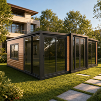 Maison préfabriquée de haute qualité, conteneur habitable extensible, villa préfabriquée 2, 3 ou 4 chambres, maison pliable, maison portable