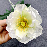 Bunga Poppy Sutra Realistis Berkualitas Tinggi, Bunga Buatan untuk Dekorasi Rumah, Rangkaian Bunga Ruang Tamu, Hiasan Poppy Cornflower Tiruan