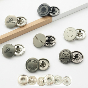 Usine de boutons Shangxu, OEM ODM, bouton en alliage de zinc à 4 parties, logo personnalisé, bouton à pression en métal pour vêtements - Product Image 5
