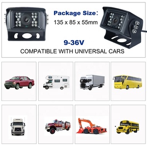 Système de vision nocturne pour camion étanche IP68 1080P infrarouge 18 lumières CCTV boîte noire de <span class=keywords><strong>voiture</strong></span> caméra rétroviseur avant arrière couleur noire - Product Image 2