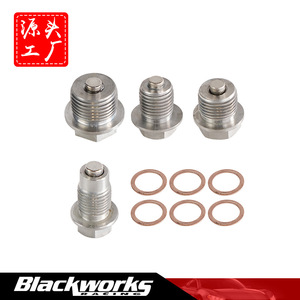 Bouchon de vidange d'huile en acier inoxydable M12 M14 M16 M18 magnétique pour moteur et boîte de vitesses avec rondelles en cuivre - Product Image 3