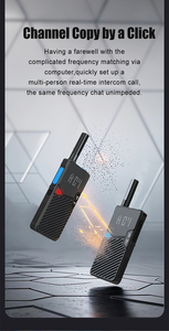 Interphone CE, <span class=keywords><strong>radio</strong></span> bidirectionnelle OG308, talkie-walkie ultra-fin, charge Type-C, UHF portable, 2W PMR446 - Product Image 3