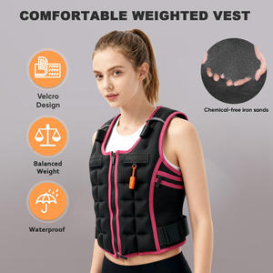 女性のためのカスタム加重ベスト反射ストライプワークアウト筋力トレーニングジムフィットネス調整可能な重量ベスト - Product Image 3