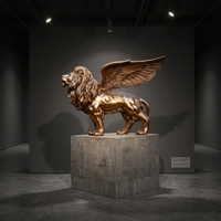 Figura Decorativa de Bronce con Relieve Dinámico Greco-Romano, Escultura Clásica de Lujo en 3D para Decoración de Interiores