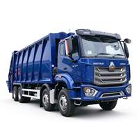 Camion compacteur SINOTRUK HOWO NX 8x4 20m³ à grand volume, 371HP, camion de voirie à charge lourde, camion de collecte des déchets