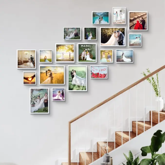 12pcs Pack Easy No-Damage Hanging Photo Tiles 20x20cm Ready to Ship