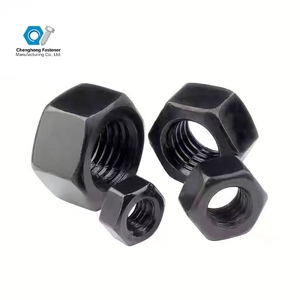 Cường độ cao 8.8 cấp <span class=keywords><strong>M8</strong></span>/M10/M12 sắt Hex <span class=keywords><strong>Nut</strong></span> hoàn toàn ren Oxit Đen kết thúc din934 chứng nhận xử lý nước sử dụng - Product Image 2
