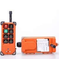 Télécommande radio pour grue à 6 boutons, vitesse unique, code d'apprentissage, étanche IP65, rechargeable par USB, portée 100m