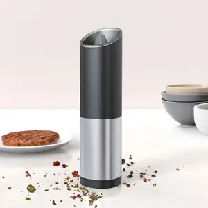 New Automatic Electric Salt And Pepper Mill Battery Adjustable Gravity Electric Salt And Pepper Grinder Set