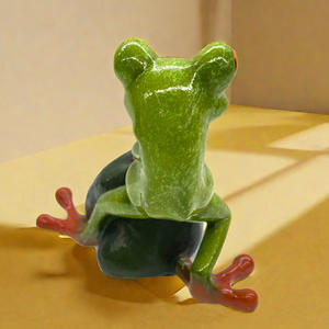 Grosir kustom resin dekorasi rumah frng shui tas uang dolar ornamen katak patung patung patung patung - Product Image 3