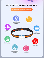 Traceur GPS pour animaux de compagnie G67 4G BeiDou AGPS GLONASS IP67 Haute précision Faible consommation Longue durée de vie de la batterie Historique des trajets Application gratuite Abonnement