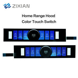 कस्टम सार्वभौमिक होम उपकरण रेंज हुड कैपेसिटिव टच स्विच पैनल सतह माउंट कंट्रोल इंटरफेस - Product Image 3