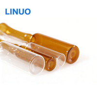 Ampoules en verre à rupture facile de type I USP LINUO, ampoules vides, flacons en verre pour injection, ampoules en verre ambré pour solution saline