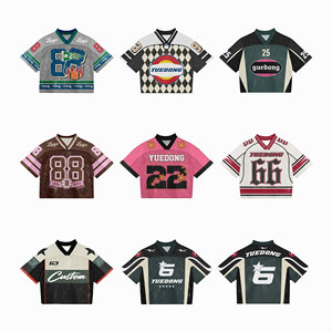 Người Đàn Ông Thăng Hoa <span class=keywords><strong>Polyester</strong></span> Crop In Thanh Niên Nhà Sản Xuất Áo Sơ Mi Bóng Chày Bóng Đá Boxy Phù Hợp Cắt Quá Khổ Tùy Chỉnh Lưới Jersey - Product Image 4