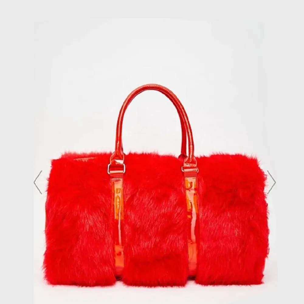 Factory Outlet Bags Women Handbags Ladies Custom Plush Bag Red Duffle Bag
