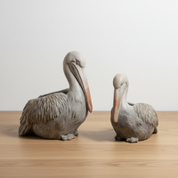 Lianda meilleures ventes Simple Design abstrait pays Table décor Art décor à la maison ciment oiseau pélican planteur ornement bibelots