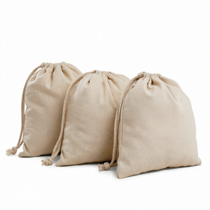 Bolsa con Cordón Personalizada con Logotipo, Ecológica, Reciclable, Reutilizable, Impermeable, de Secado Rápido, de Algodón Orgánico, para Viajes, Playa, Cumpleaños, Gimnasio - Product Image 1