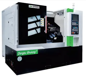 Alta Qualidade Alta Rigidez Eixo Y Virtual com Integrado 12 Post Driven Tool Turret 100MSY CNC Slant Bed Lathe Machine