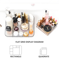Baki Organizer Makeup meja rias, tempat alat tulis kantor Display kosmetik plastik bening
