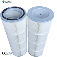 Élément filtrant d'air cylindrique en membrane PTFE pour collecteur de poussière industriel de sablage et de canonisation à 99,9 % d'efficacité
