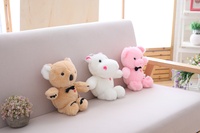 Prix usine 35CM jouets en peluche ours en peluche Mini jouet griffe peluche hippopotame jouets avec porte-clés Machine distributeur automatique poupée