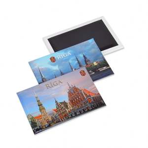 Imán de nevera de recuerdo de Riga, tamaño personalizado, pegatinas magnéticas de hojalata para fotos - Product Image 4