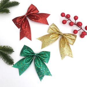 Dekorasi Pohon Natal Bintang Berkilau Emas Buatan Tangan Impor 9cm X 10cm Pita Hiasan Gantung Pesta - Product Image 1