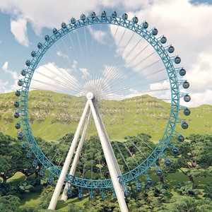 Rueda de la Fortuna de 120m en Venta para Parques de Atracciones, Uso en Exteriores, Material de Acero Resistente - Product Image 3