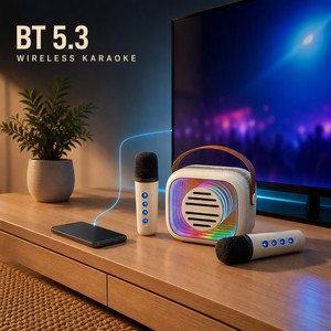 Altavoz OEM BT, Sistema de <span class=keywords><strong>Karaoke</strong></span> Portátil con Micrófonos Inalámbricos, Micrófono USB, Sistema de Micrófono L1368 - Product Image 1