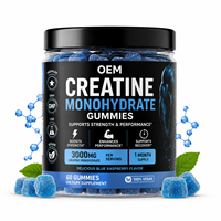 Gummies de créatine monohydrate personnalisées pour le sport, 5g, pour la croissance musculaire et l'augmentation de l'énergie avec soutien immunitaire
