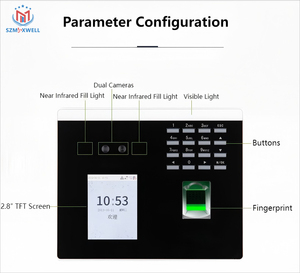ZK Xface100 Sistema de asistencia de tiempo de huellas dactilares Máquina Tarjeta de 125KHZ Luz visible WIFI dinámico Biométrico Asistencia de tiempo facial - Product Image 5