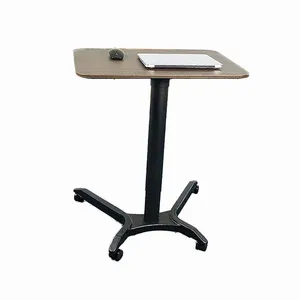 Pneumatic Switch Lazy Laptop Portable Height Adjustable Width Rolling Home Work Floor Lap Movable Desk