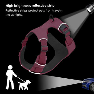 プルドッグハーネスなし反射パッド入り通気性小中大型犬用ベストトレーニングウォーキング最高のペットハーネス - Product Image 4