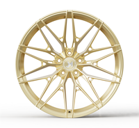 Para BMW 540i 20 pulgadas 5x112 cepillo pulido fino ruedas de coche forjadas monobloque doradas