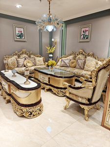 Juego de Muebles de Sofá de Lujo de Madera Maciza Moderno para Sala de Estar con Decoración Antigua y Precio Competitivo de Venta Directa de Fábrica - Product Image 2