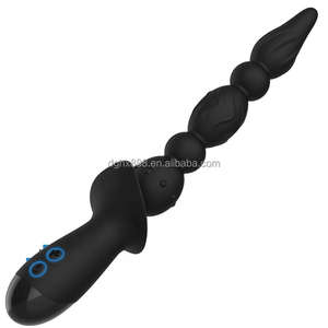 Ventosa de silicona Pull Ball Vibración Anal Bead Plug G-point Anal Expansion Strip Masajeador Impermeable Anal Toy - Product Image 1