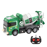 LKTOYS Meilleures ventes Camion malaxeur à béton télécommandé 27 MHz 1:12 4 canaux, véhicule d'ingénierie avec phares