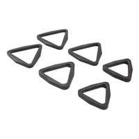 Boucle réglable en plastique noire de 1 pouce, de sécurité professionnelle, en forme de triangle, pour sangles de sac à dos